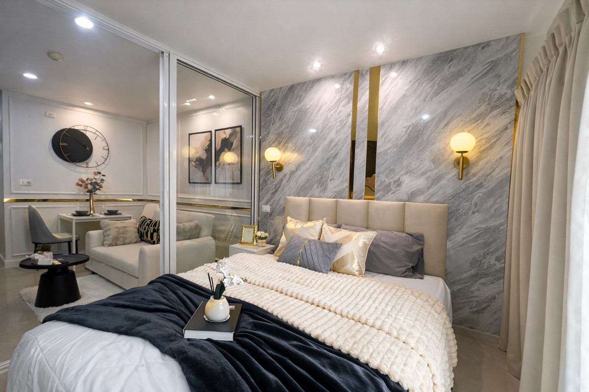 For RentCondoThaphra, Talat Phlu, Wutthakat : For rent, Metro Park Sathorn Phase 1, newly renovated, all new electrical appliances and furniture, never used.