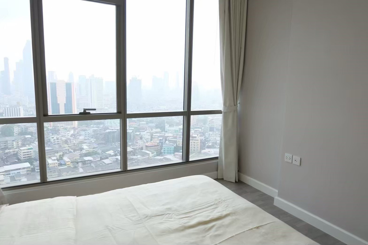 For RentCondoSiam Paragon ,Chulalongkorn,Samyan : 🔥For urgent rent🔥The Room Rama 4, beautiful view, not blocked, fully furnished, ready to move in, near MRT Hua Lamphong