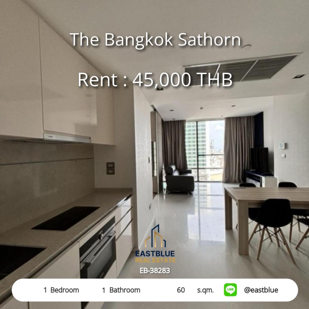 ให้เช่าคอนโดสาทร นราธิวาส : เช่าคอนโด The Bangkok Sathorn 1 ห้องนอน 60 ตรม. ใกล้ BTS สุรศักดิ์ 
พร้อมสระว่ายน้ำ-ฟิตเนส ราคาเพียง 45,000 บาท/เดือน!