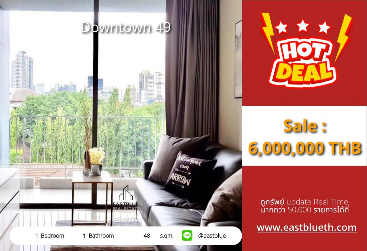 For SaleCondoSukhumvit, Asoke, Thonglor : Luxury condo in a prime location near BTS Phrom Phong, 48 sq.m.
Fully furnished and ready to move in, starting at only 6 million!
