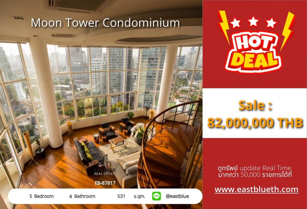 For SaleCondoHuahin, Prachuap Khiri Khan, Pran Buri : Luxury 5 Bed Condo 531 sqm @ Moon Tower Thong Lo – For Sale 82M / Rent 320K
Exclusive Living in Prime Location with complete amenities!