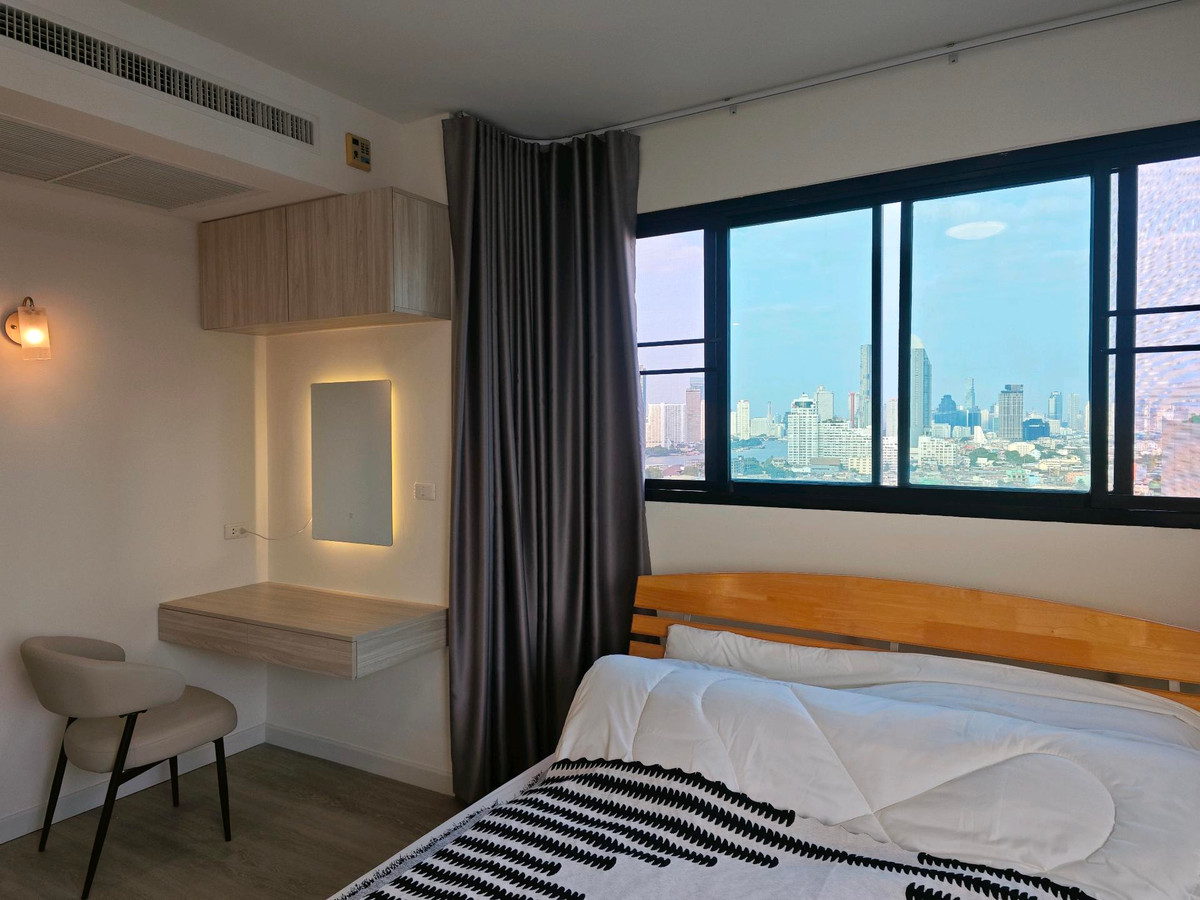 For RentCondoRama3 (Riverside),Satupadit : FOR RENT: High Floor 2-Bed (108.84 sqm) @ Supalai Casa Riva. Stunning Panorama River View! Newly Renovated, Fully Furnished & Ready to Move In.