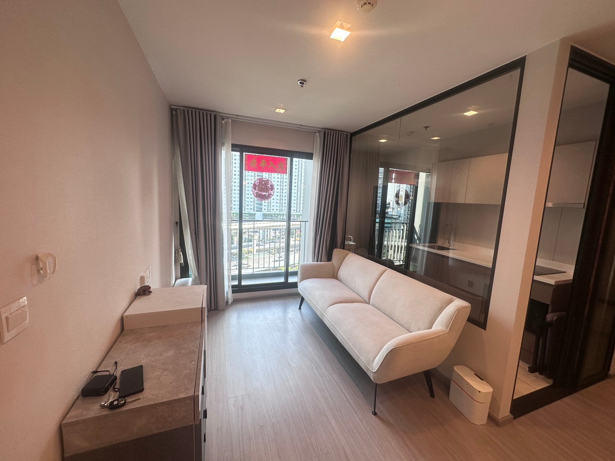 For RentCondoThaphra, Talat Phlu, Wutthakat : 2 bedrooms, 2 bathrooms, for rent, fully furnished, ready to move in. Complete electrical appliances