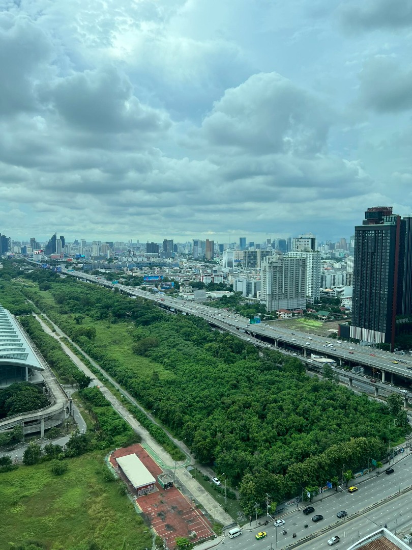 For RentCondoRama9, Petchburi, RCA : 🔥For urgent rent🔥Life Asoke, beautiful room, fully furnished, ready to move in, convenient transportation, next to MRT Phetchaburi ❗