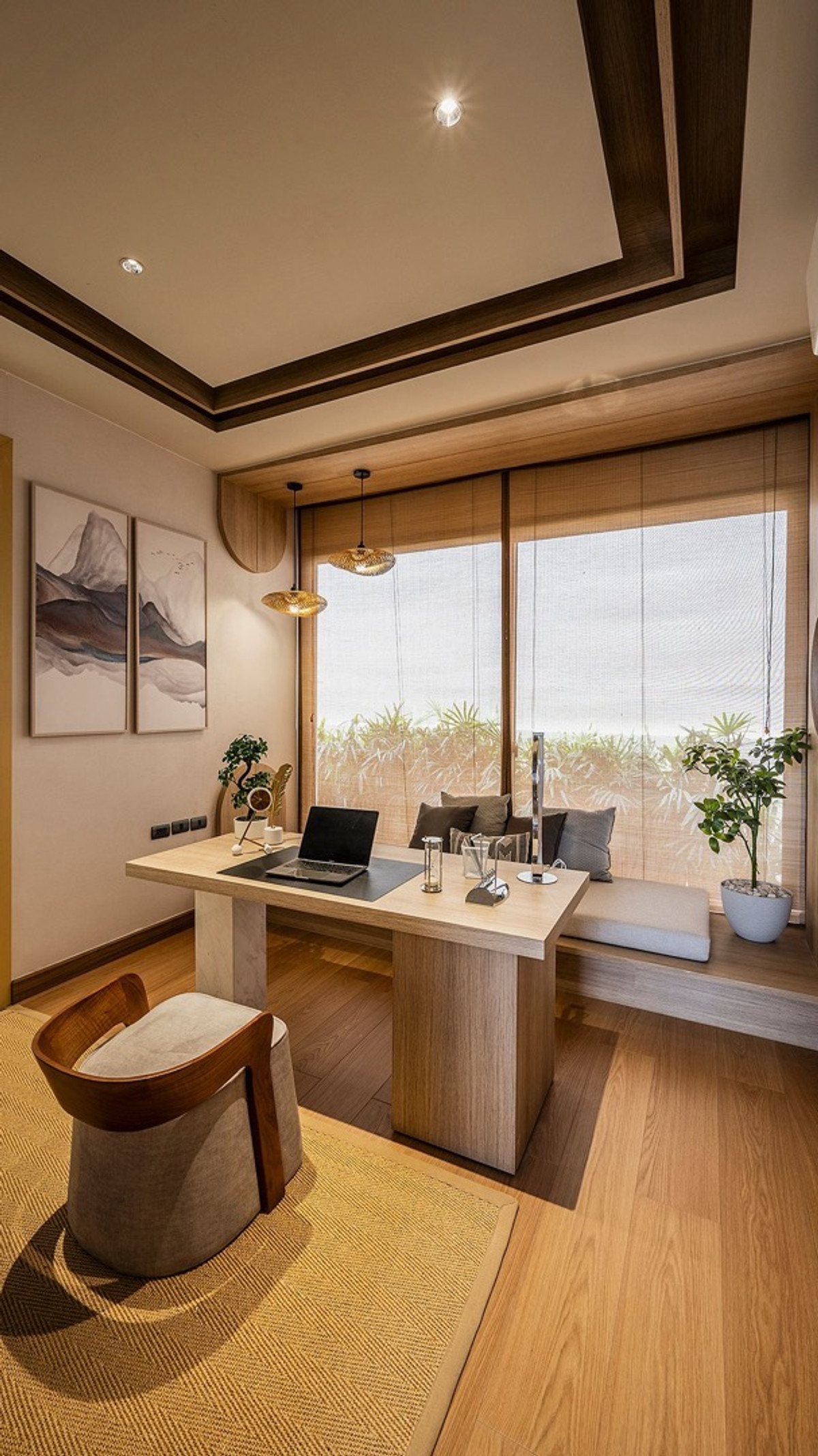 For SaleHousePattaya, Bangsaen, Chonburi : Wisdom First Residence, a luxurious Mid-Century style house in the heart of the valley, 1,400 rai at Wisdom Valley, Khao Mai Kaeo, Chonburi.