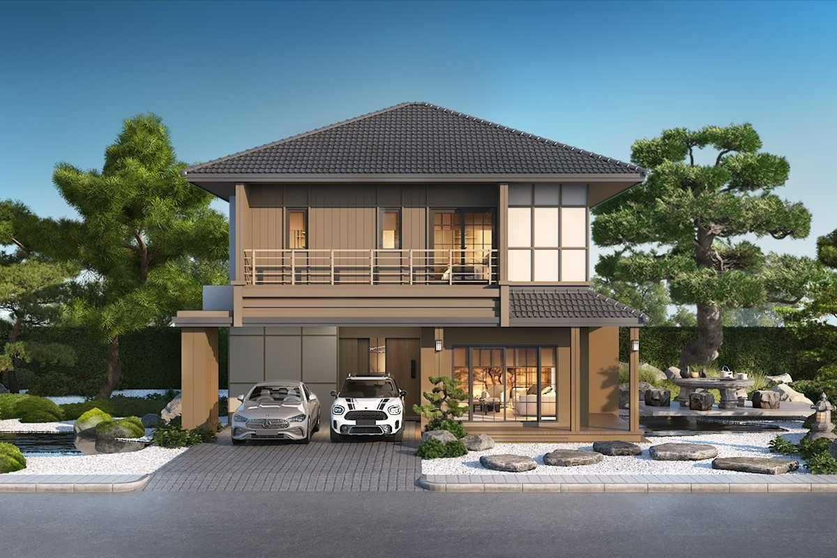 For SaleHouseRathburana, Suksawat : Townhome, Modern Japanese style, 3 bedrooms, 3 bathrooms, 2 parking spaces, Sathorn-Suksawat zone.