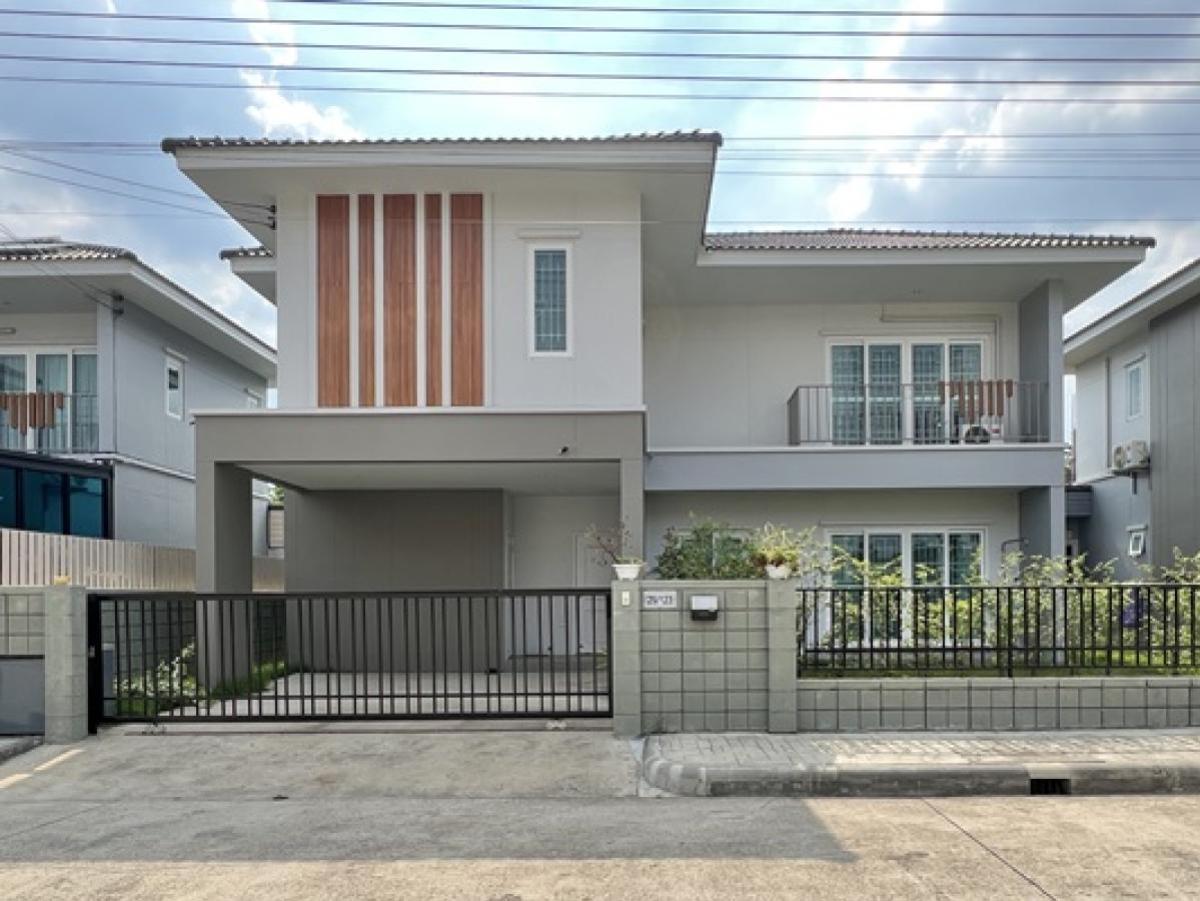 ขายบ้านปทุมธานี รังสิต ธรรมศาสตร์ : บ้านเดี่ยว นันธารา รังสิต–คลอง 8 พื้นที่ 51.6 ตร.ว. 3 นอน 3 น้ำ สภาพดี พร้อมสวน ใกล้รังสิต–นครนายก ธัญบุรี ปทุมธานี CX-136178