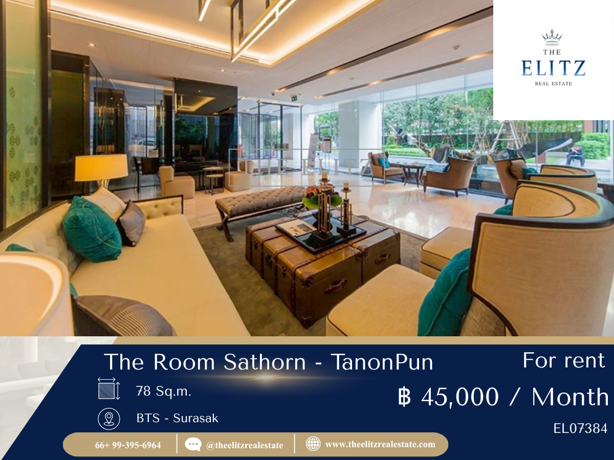 For RentCondoSathorn, Narathiwat : ✨ Oasis in the heart of the city, The Room Sathorn-Thanon Pan, luxury condo, quiet and private atmosphere 🌿