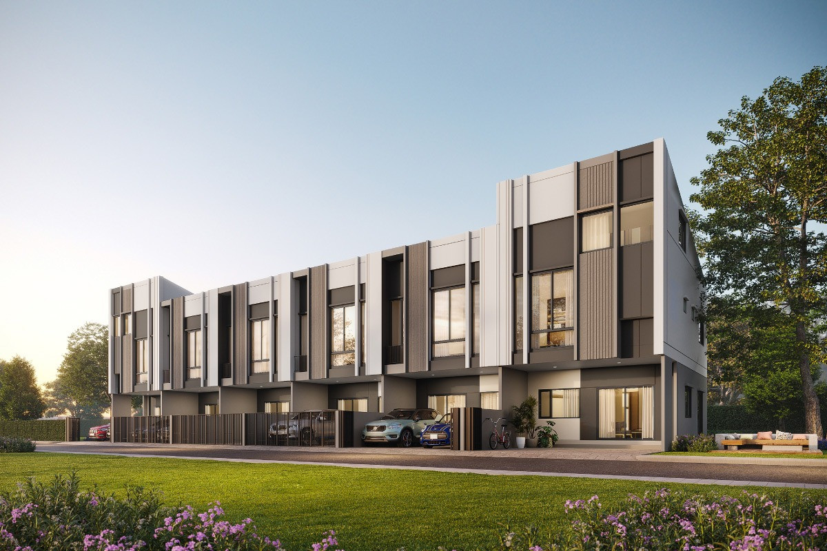 For SaleTownhomeBangna, Bearing, Lasalle : Townhome next to Mega Bangna, 3 bedrooms, 2 bathrooms, 2 parking spaces, Bangna zone.