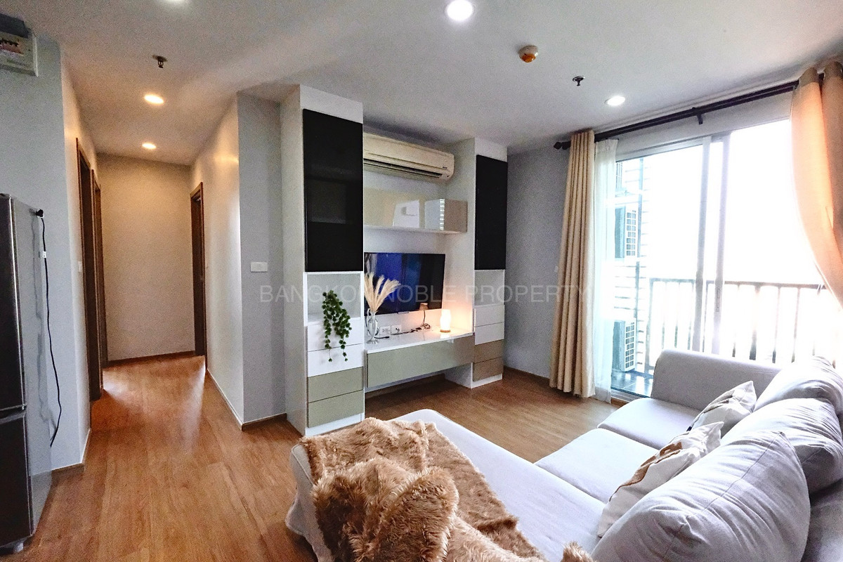 CondoOnnut, Udomsuk : For sale/rent The Base Sukhumvit 77 Condo (Condo The Base Sukhumvit 77) 2 bedrooms (Corner Unit) 14th floor, Building B, size 57.32 sq m.