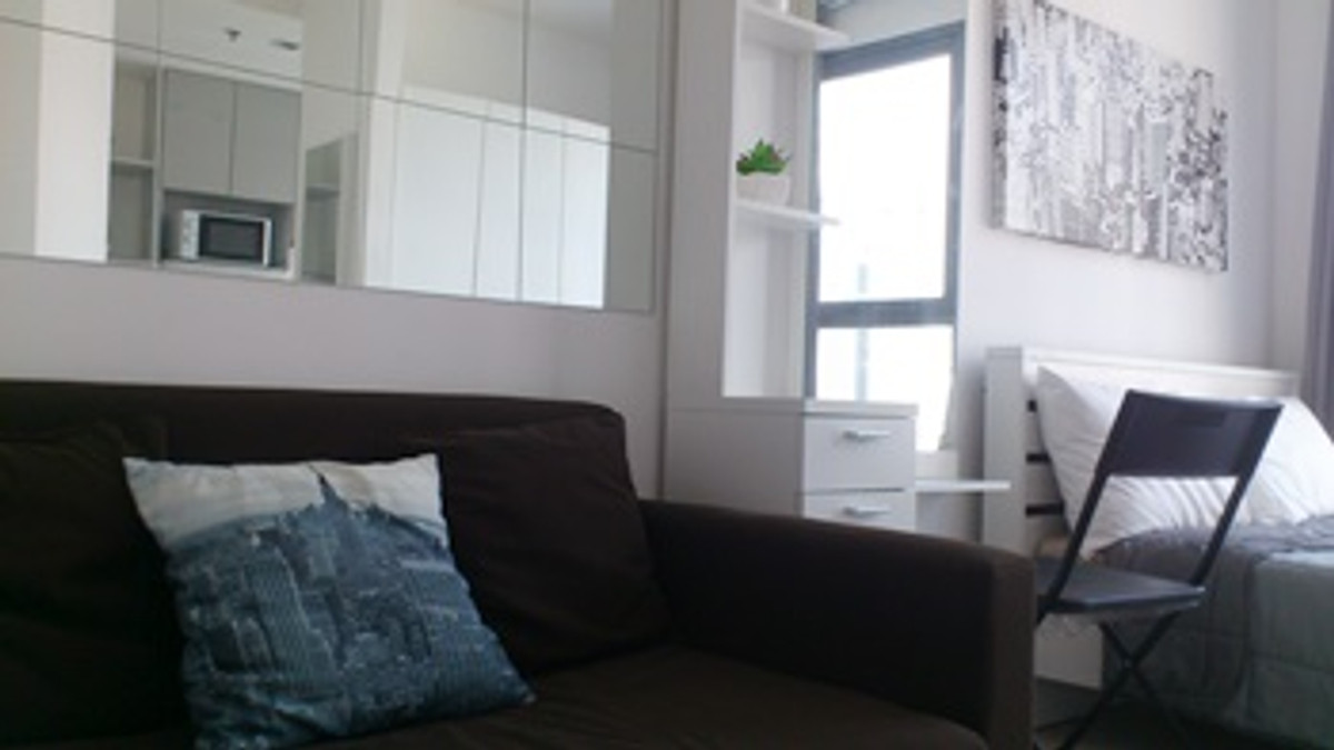 For RentCondoOnnut, Udomsuk : P-2211 Room ready to move in, near BTS On Nut, high floor, Ideo mobi sukhumvit 81