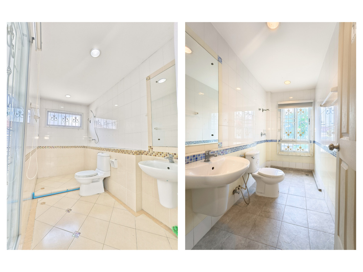 For SaleTownhomePattanakan, Srinakarin : Townhome for sale, width 7 meters, corner house, large type, Baan Klang Muang. Urbanion Rama 9-Wongwaen Urbanion Rama 9-Wongwaen, original condition, 240 sq m, east side, 3 bedrooms, 3 bathrooms, Penthouse bedroom.