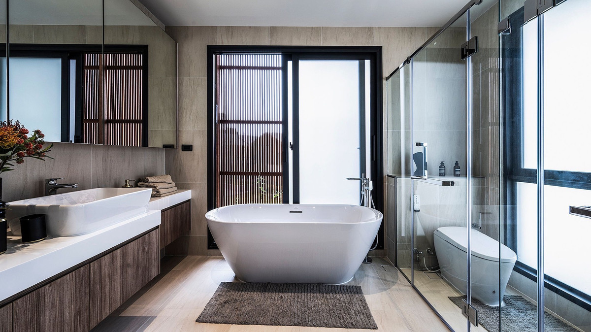 For SaleHousePattaya, Bangsaen, Chonburi : Wisdom First Residence Chonburi, luxury house designed by A49, next to Rugby School Thailand.