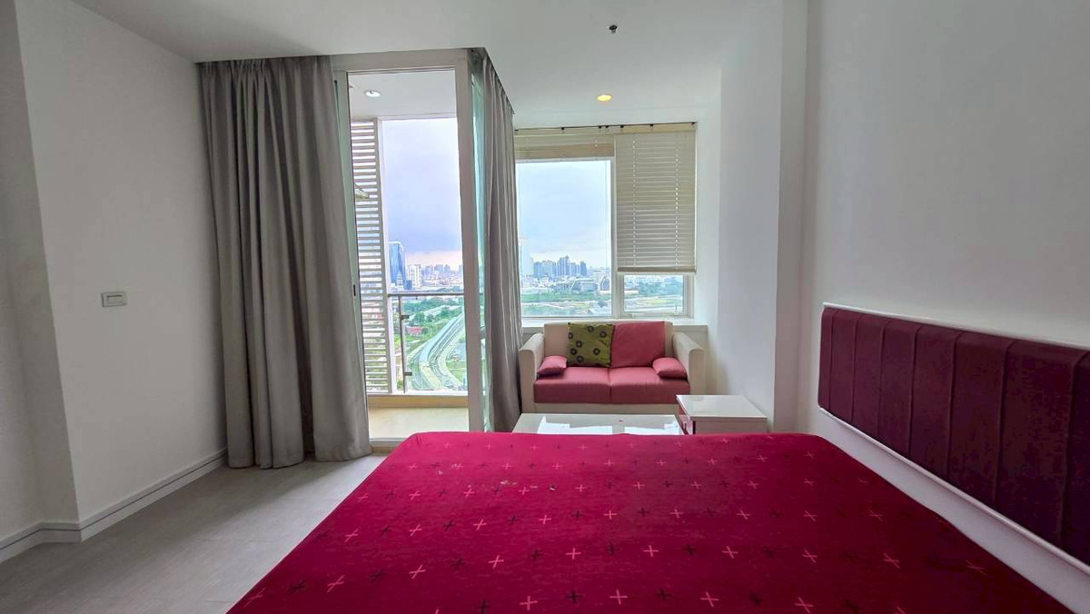 For RentCondoRama9, Petchburi, RCA : Studio for rent, 23rd floor, beautiful view at TC Green Rama 9, Rama 9 – fully furnished, 11,000 baht/month.