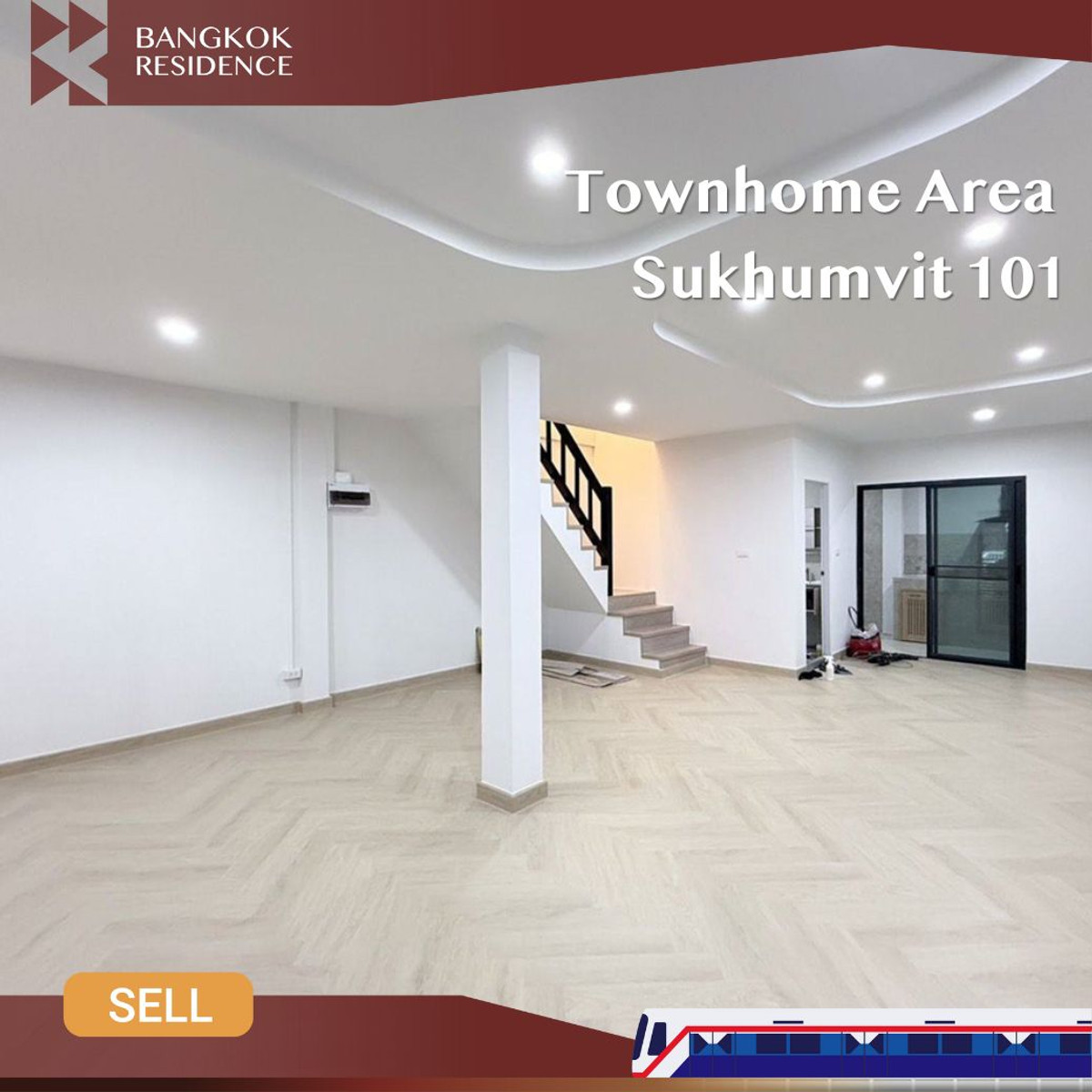 For SaleTownhomeSukhumvit, Asoke, Thonglor : 🌟🌳 2-Storey Townhome in Prime Sukhumvit 101 Location - Newly Renovated, Near BTS Punnawithi & Expressway