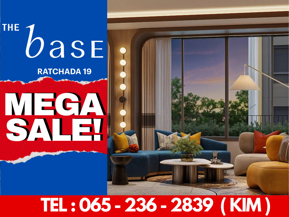 For SaleCondoRatchadapisek, Huaikwang, Suttisan : The Base Ratchada 19❗️ New condominium near MRT Ratchadaphisek, pet-friendly, starting from 2.99 MB* 📱065-236-2839