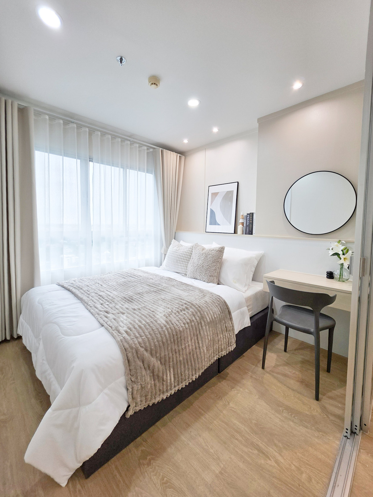 For SaleCondoBangna, Bearing, Lasalle : K-6619 Newly decorated room, high floor, ready to move in, near Mega Bangna.