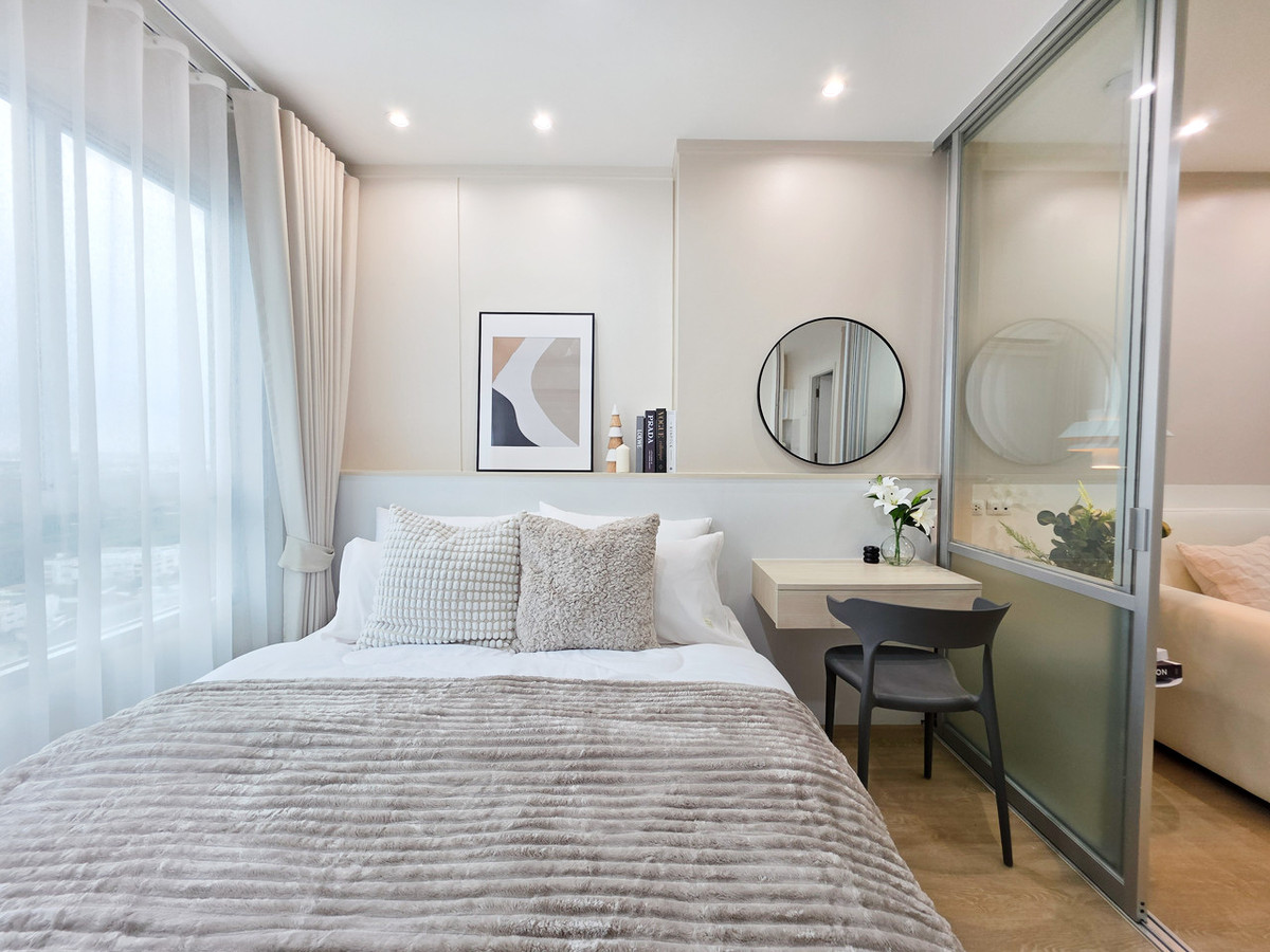 For SaleCondoBangna, Bearing, Lasalle : K-6619 Newly decorated room, high floor, ready to move in, near Mega Bangna.