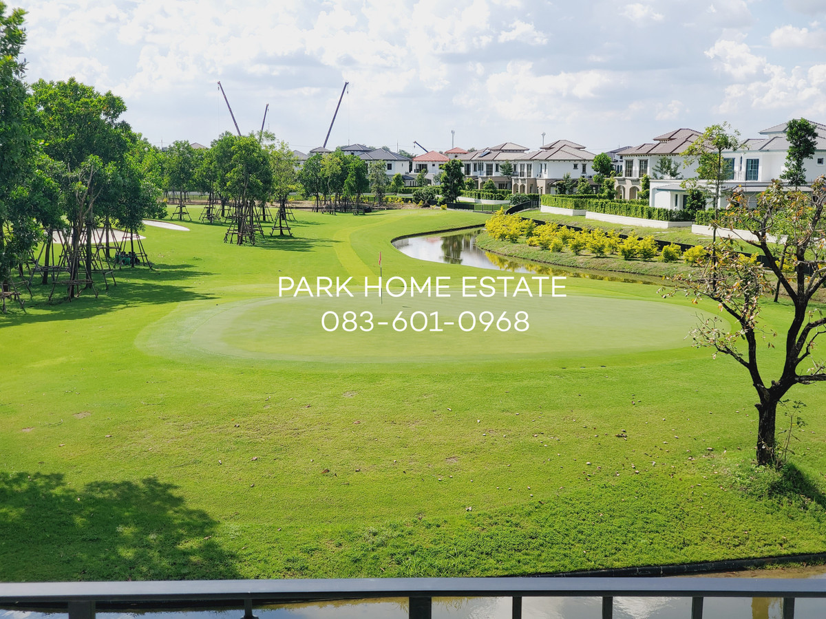 For RentHousePathum Thani,Rangsit, Thammasat : For Rent: Sereno Reignwood Residence Collections A Spanish-style single-family home surrounded by over 2,000 rai of nature, with a golf course backing onto the house.