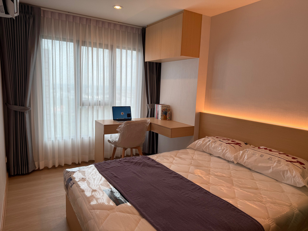 For RentCondoPathum Thani,Rangsit, Thammasat : 🏡 For rent Terra Residence💖 Warm tones, minimalist ✨ 25th, 30th floors, plenty of storage, tight built-ins ✅️ Ready to move in