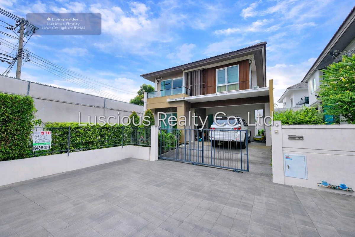 For SaleHouseNonthaburi, Bang Yai, Bangbuathong : Single house for sale, Chaiyaphruek Village, Pinklao-Kanchana  ✅️ Behind the corner, at the end of the alley, easy parking in front of the house, another 1 car  ✅️ House facing south, good wind  ✅️ Near the front of the village