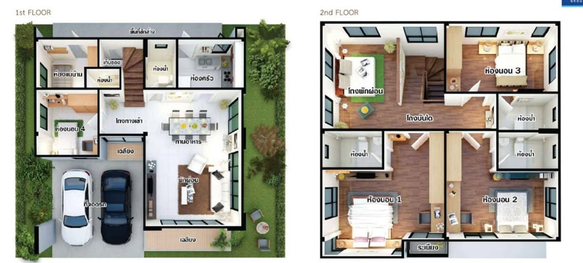 For RentHouseLadkrabang, Suwannaphum Airport : P-2851 Luxurious detached house, good location, ready to move in, near Seacon Square and Paradise Park and Suan Luang Rama IX.