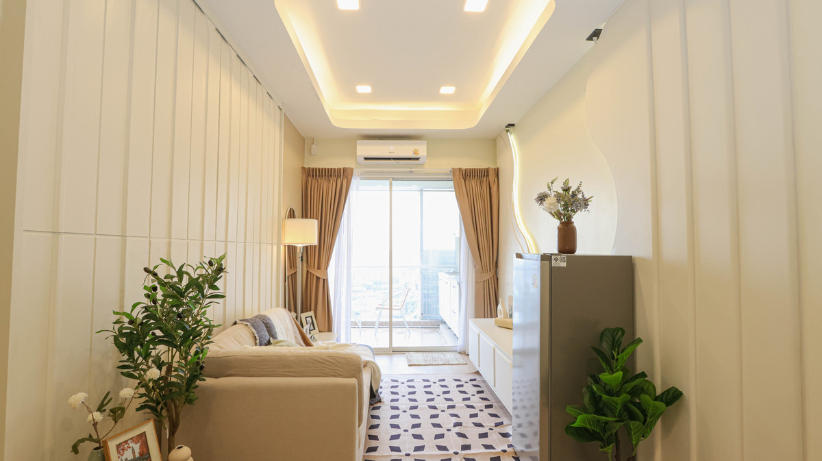 For SaleCondoRamkhamhaeng, Hua Mak : 🏙✨ Condo for sale, Corn Ear, Ramkhamhaeng 40 ✨🏙 Newly decorated room, Panorama view, no blocking buildings 📍 Good location in the heart of the city, convenient travel.