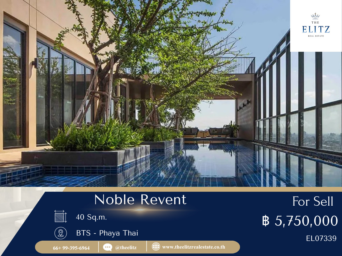 For SaleCondoRatchathewi,Phayathai : ✨ The best location that connects all lives! Noble Revent Phayathai, condo next to the BTS, no need to pay expensive prices 👌