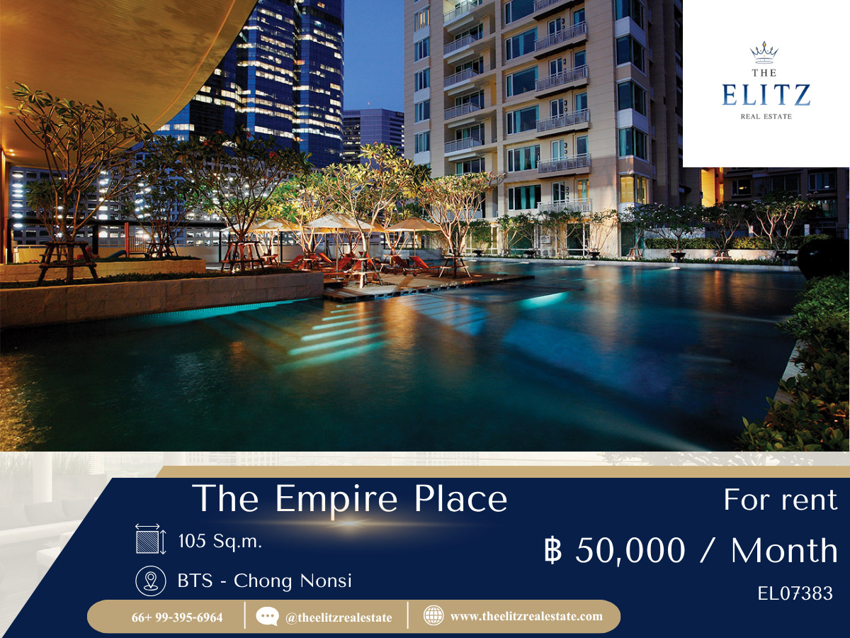 For RentCondoSathorn, Narathiwat : ✨ Special! The Empire Place, large corner room, excellent layout, fully furnished, ready to be in the heart of Sathorn 🎉