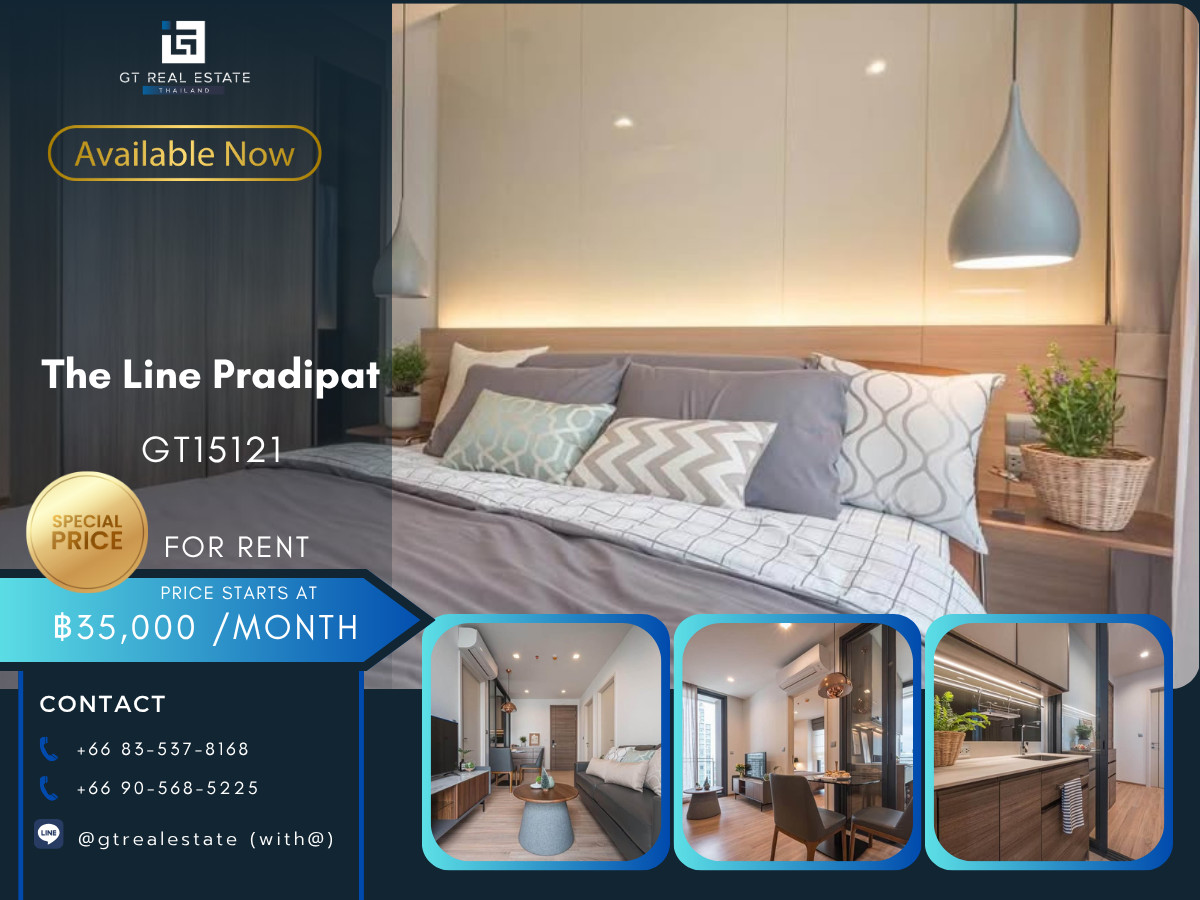 For RentCondoSapankwai,Jatujak : Condo The Line Pradipat, convenient travel, close to BTS, has a shuttle, beautifully decorated room, fully furnished, ready to move in!!