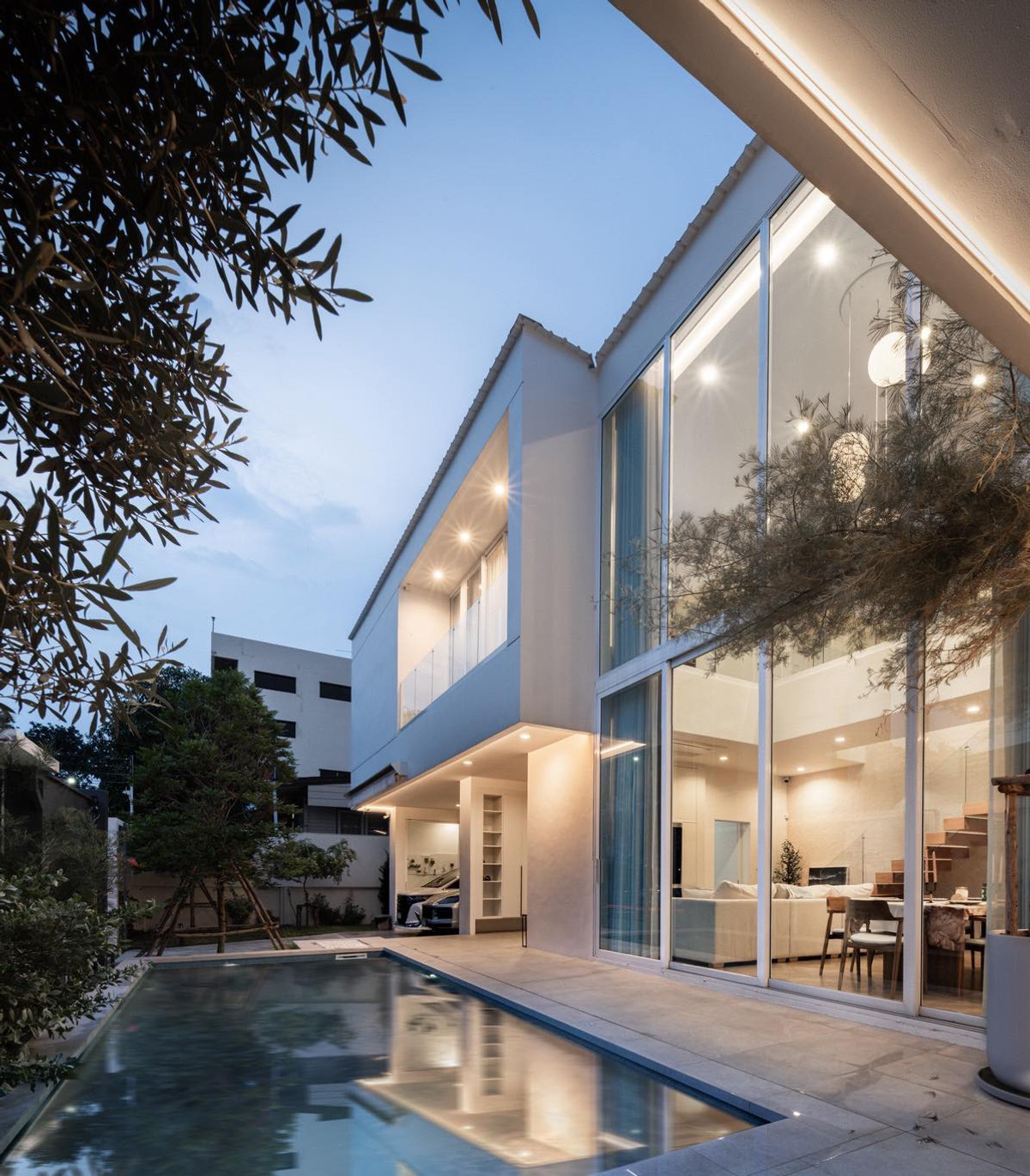 For SaleHouseChokchai 4, Ladprao 71, Ladprao 48, : 🏛️ New house for sale, self-built, ready to move in, good location, hard to find, Lat Phrao area 64✨ 2-story detached house with swimming pool Usable area 440 sq m., land 100 sq m. | 3 bedrooms, 5 bathrooms, 4 parking spaces, only 30 MB!!! Contact to make