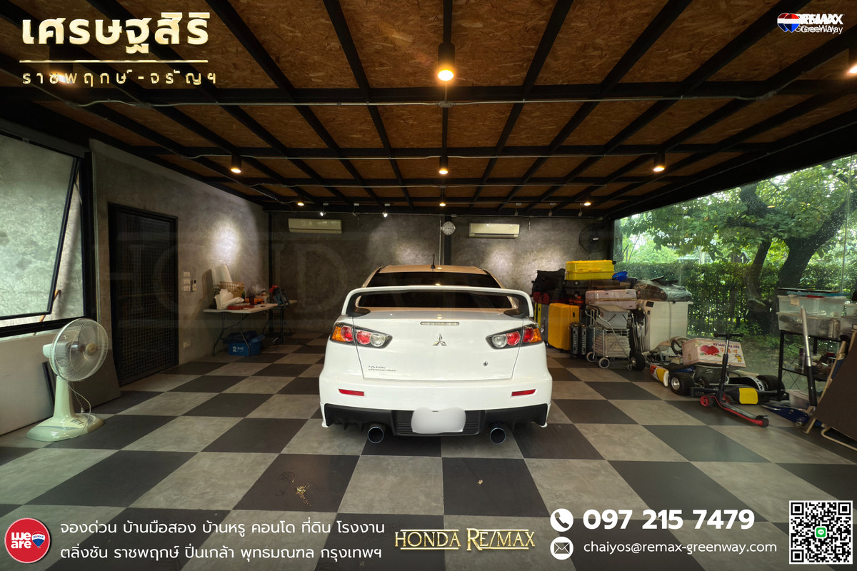 For SaleHousePinklao, Charansanitwong : Single house for sale, Setthasiri Village, Ratchapruek-Charan, 187 wa, corner house with guest house.