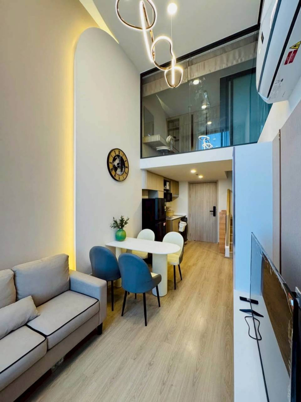 For RentCondoKhlongtoei, Kluaynamthai : Duplex View แม่น้ำบางกระเจ้า 2bed1bath 54 Sqm Fullyfurnish Ready to move in , Life Rama4 Asoke 48,000-