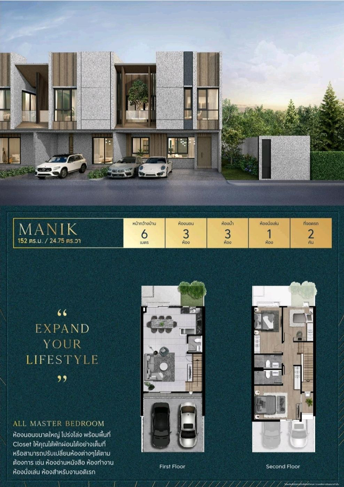 For SaleTownhomeLadprao101, Happy Land, The Mall Bang Kapi : 🥇Luxury townhome Baan Klang Muang, Lat Phrao 101 Station | 5 minutes to the BTS Lat Phrao 101 in front of the alley.