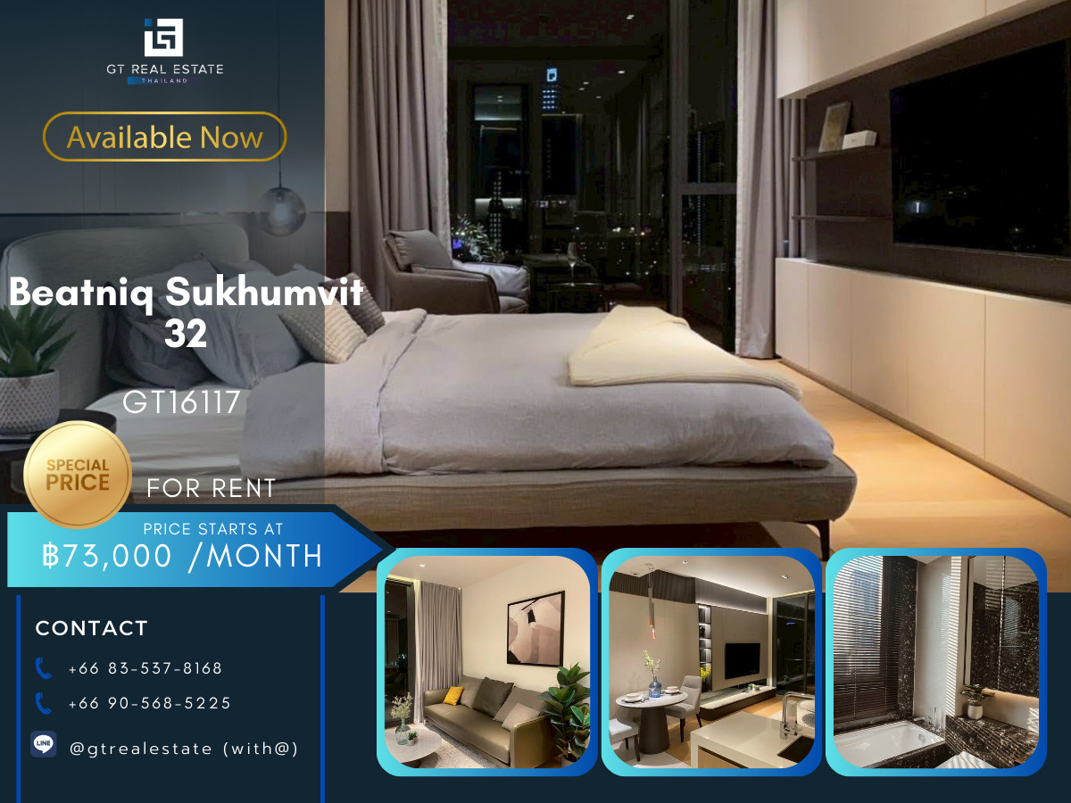 CondoSukhumvit, Asoke, Thonglor : ✨ GT16117 | Condo Beatniq Sukhumvit 32, convenient travel, near BTS, there is a shuttle, beautifully decorated room, fully furnished, ready to move in!!