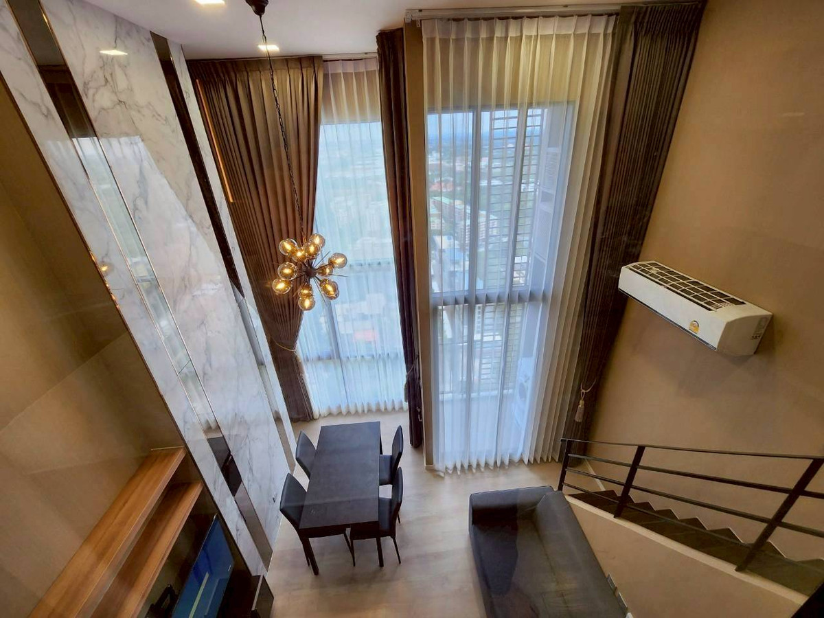 For RentCondoPathum Thani,Rangsit, Thammasat : 🏡 For rent Modiz Launch💖 Duplex room 2 floors ✨ 31st floor
