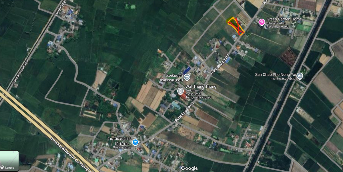 ขายที่ดินกาญจนบุรี : 93014 - ขายที่ดิน เนื้อที่ 2 ไร่ ต.ทุ่งทอง อ.ท่าม่วง จ.กาญจนบุรี มีชุมชน วัด หมู่บ้าน เหมาะสร้างบ้านยามเกษียณ หรือทำเกษตร ติดถนนคอนกรีต รพช.3011 ซื้อลงทุน หรือเก็งกำไร เดินทางสะดวก ใกล้ทางหลวงพิเศษ อ.บางใหญ่-กาญจนบุรี ใกล้แหล่งท่องเที่ยว café and resort