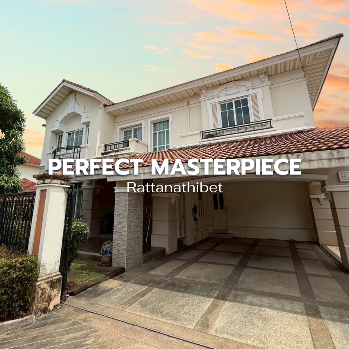 For SaleHouseRama5, Ratchapruek, Bangkruai : 🏡For sale 6,500,000 baht, price lower than appraised price, detached house, 4 bedrooms, 5 bathrooms | Baan Perfect Masterpiece Rattanathibet lLINE: @steadfastre