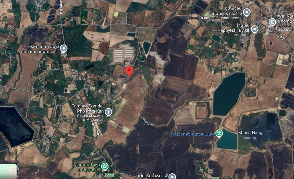 ขายที่ดินปราจีนบุรี : 93027 - ขายที่ดินแบ่งขาย 9 แปลง ขนาด 200 ตรว. ต่อแปลง ราคาถูก ในตัวเมืองวังดาล กบินทร์บุรี ปราจีนบุรี ติดถนนทางหลวง ทำเลดี น่าลงทุน เดินทางสะดวก