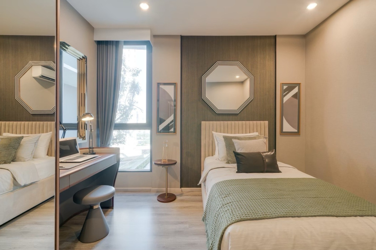 For RentCondoOnnut, Udomsuk : 🔥For urgent rent🔥Ideo Mobi Sukhumvit 66, 2 bedrooms, 2 bathrooms, fully furnished, beautiful room, ready to move in, near BTS Udomsuk❗