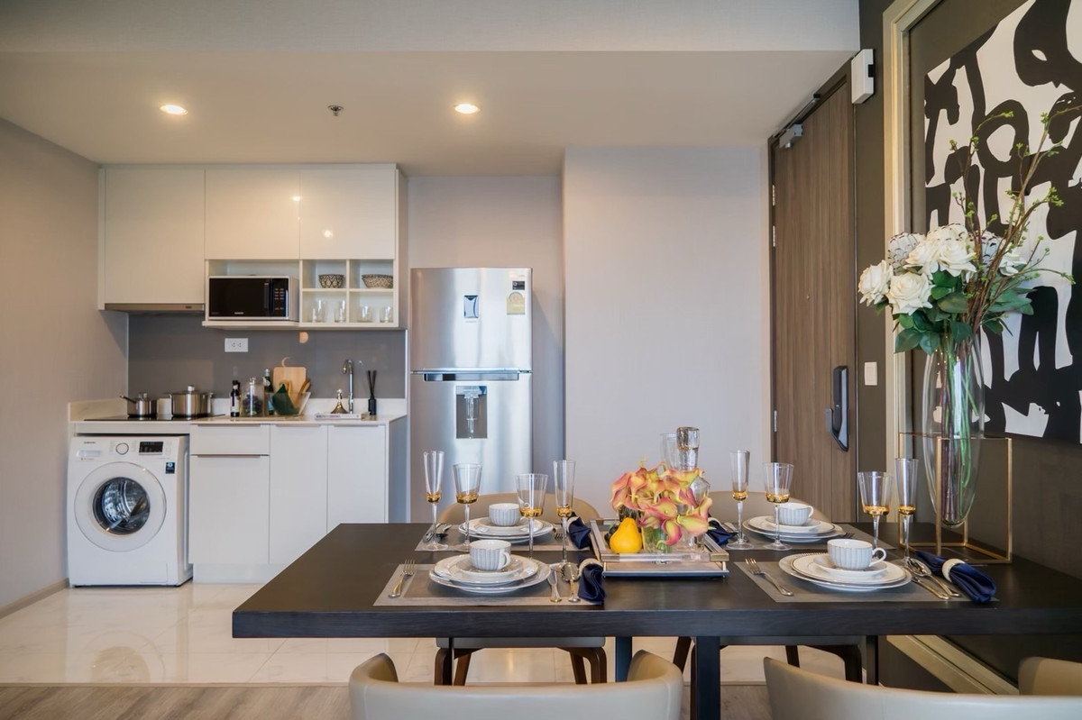 For RentCondoOnnut, Udomsuk : 🔥For urgent rent🔥Ideo Mobi Sukhumvit 66, 2 bedrooms, 2 bathrooms, fully furnished, beautiful room, ready to move in, near BTS Udomsuk❗