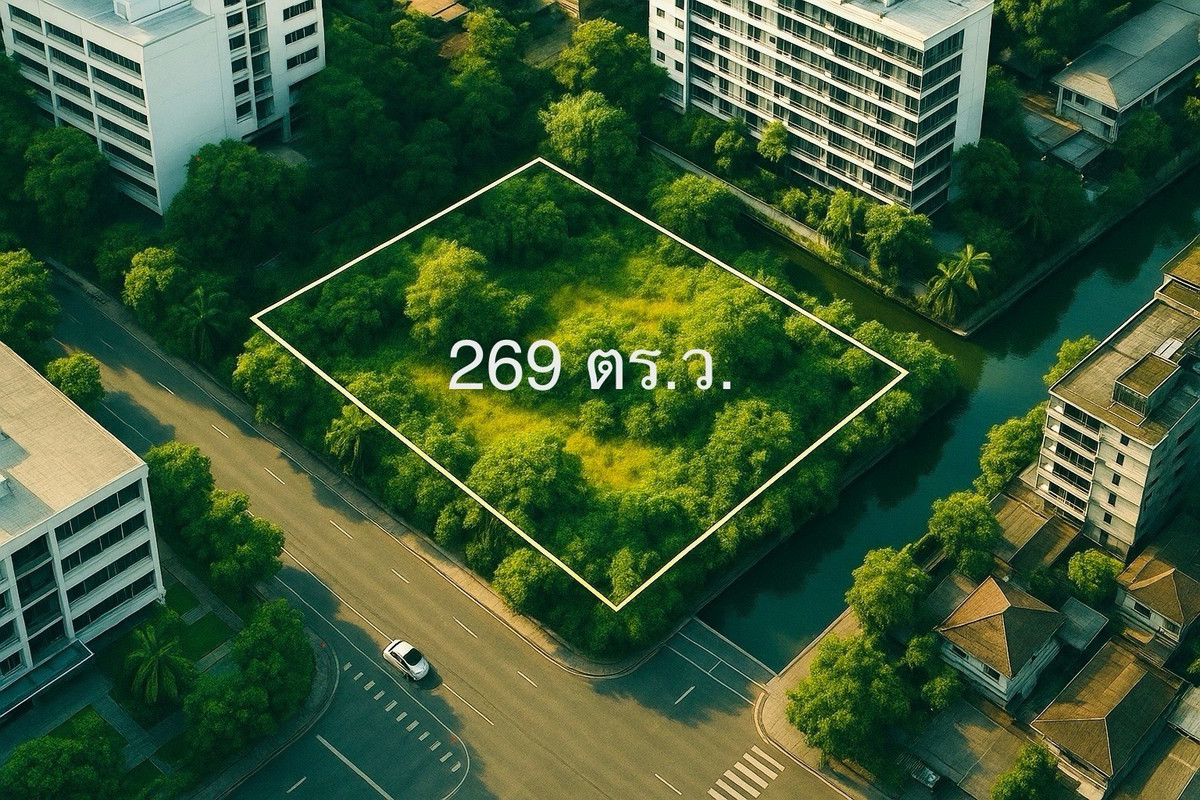 ขายที่ดินสุขุมวิท อโศก ทองหล่อ : ขายที่ดินแปลงสวยดังเดิม ซอยทองหล่อ 19 สุขุมวิท 55 ทำเลดี ติดถนน 2 ด้าน  ด้านข้างติดลำลางสาธารณะ