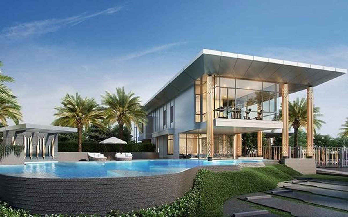 For SaleHouseChaengwatana, Muangthong : Luxury detached house for sale modern style Simple, elegant but perfect in every corner. The Palm Chaengwattana-Chaiyaphruek 70 square meters.