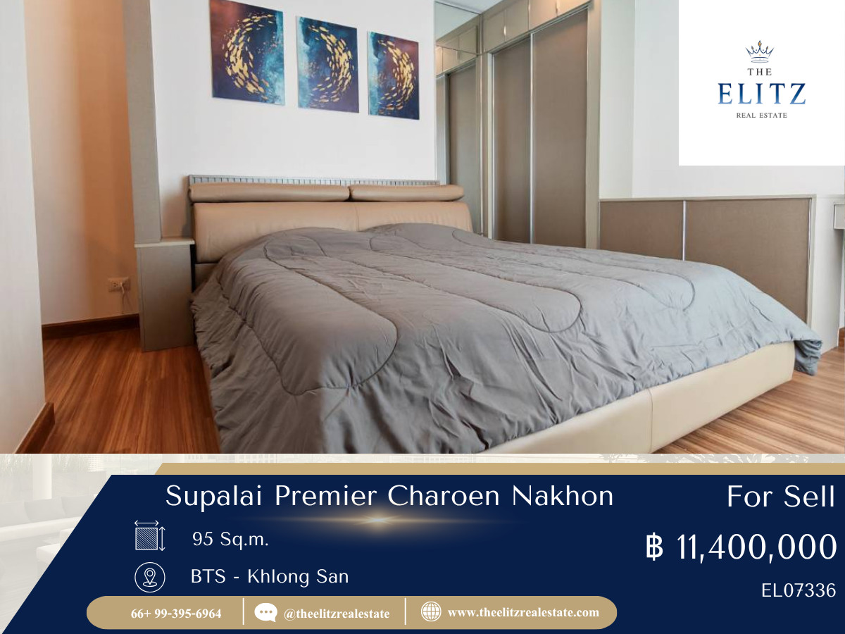 For SaleCondoWongwianyai, Charoennakor : ✨ Own a condo along the Chao Phraya River. Premium level Supalai Premier Charoen Nakhon 🎉