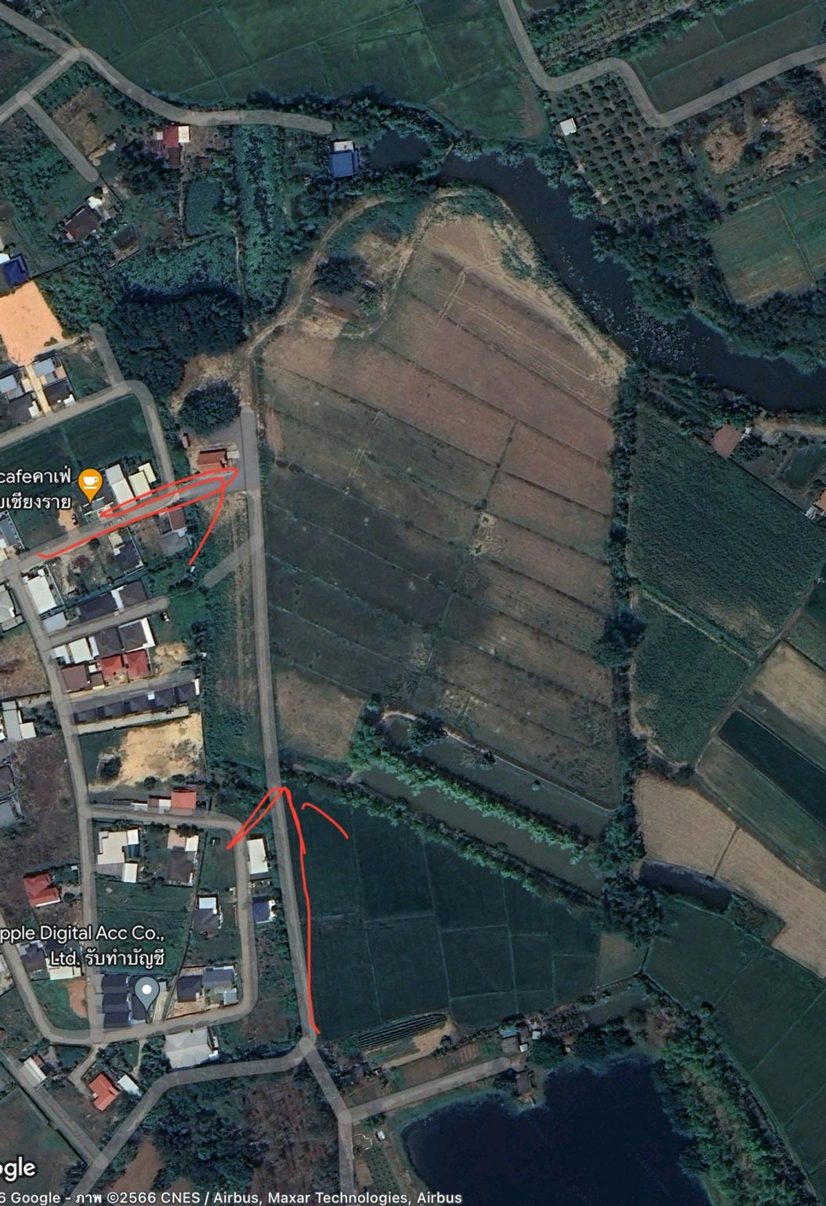 For SaleLandChiang Rai : ขายด่วนที่ดินเปล่าใกล้สนามบินแม่ฟ้าหลวงเชียงราย