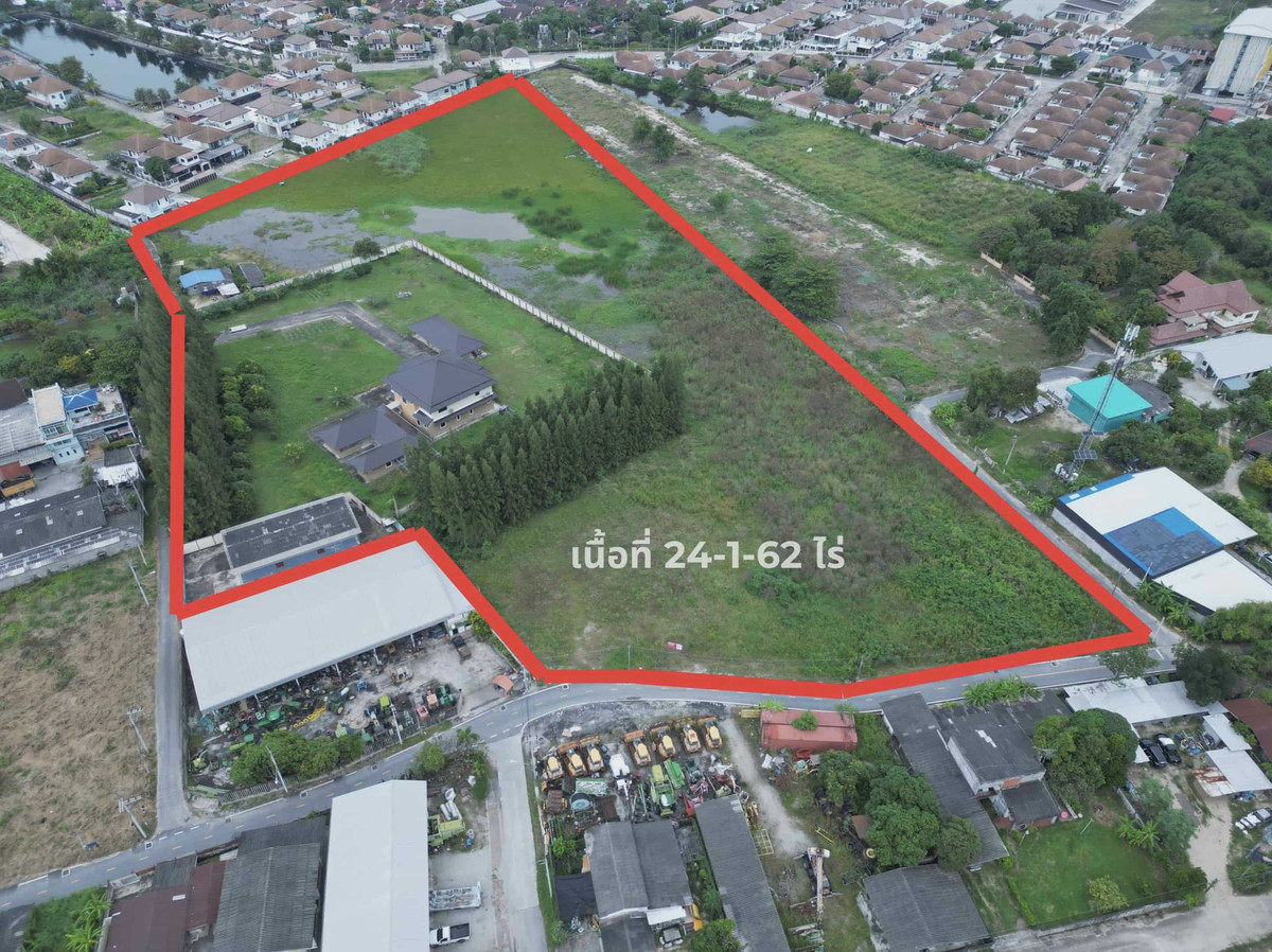 For SaleLandPattaya, Bangsaen, Chonburi : Vacant Land with Existing Structures for Sale, 24 Rai 1 Ngan 62 Sq. Wah, near Highway 344