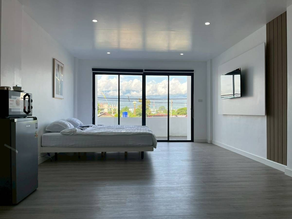 For RentChiang Mai : Line ID: @zimple_asset  Newly Opened Room near Fa Ham Intersection, Chiang Mai, Great location on Chiang Mai–Mae Jo Road with Doi Suthep views from every room. Spacious, new, beautifully designed rooms 🌿✨