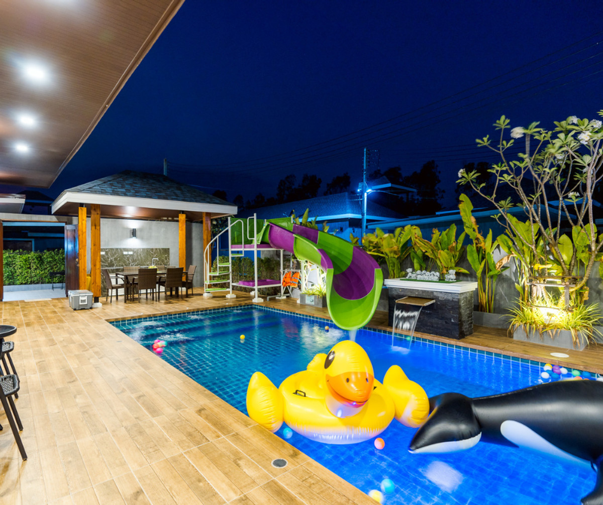 For SaleCha-am Phetchaburi : 🌿Super Peaceful 3-Bedroom Pool Villa at Breeze Valley 1 | Garden Views Near Cha-Am🌿 - U1943776