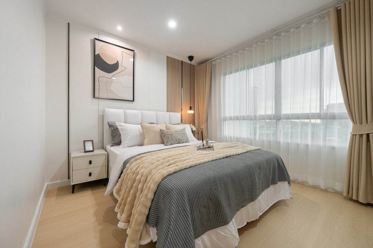 For SaleCondoBangna, Bearing, Lasalle : K-6632 RARE UNIT !! There is 1 room per floor, corner room, newly decorated, ready to move in, LPN Mega Bangna, near Mega Bangna.