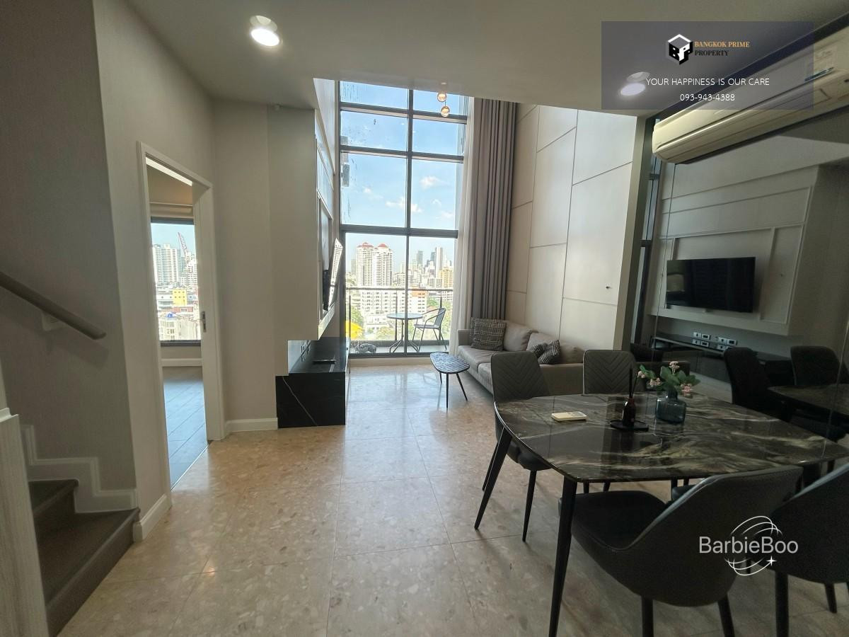 ให้เช่าคอนโดสุขุมวิท อโศก ทองหล่อ : The Crest Sukhumvit 34 | Spacious 2BR Duplex Condo | High floor 🚝 Only 100 Steps from BTS Thonglor #2025111712943